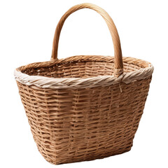 basket wicker isolate on white background. Selective focus. nature.