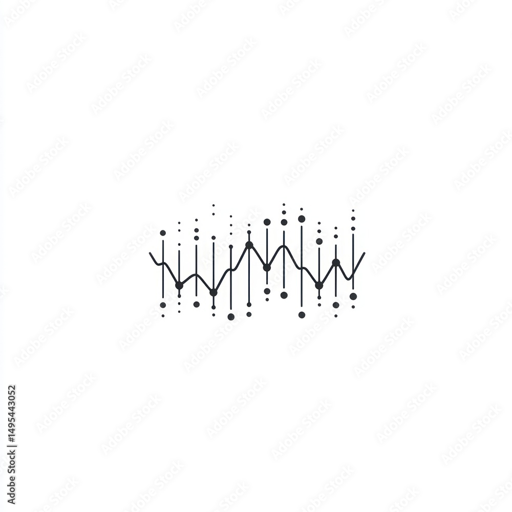 Aufkleber abstract data waveform visualization