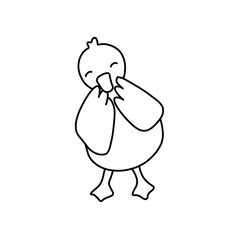 Duck coloring page design