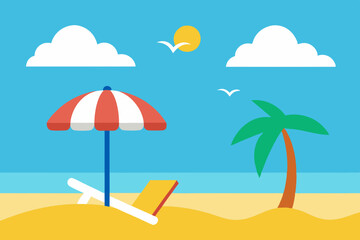 summer beach vector illustration
