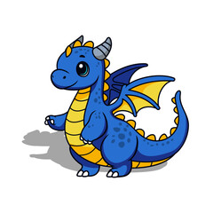 Cute Blue Baby Dragon