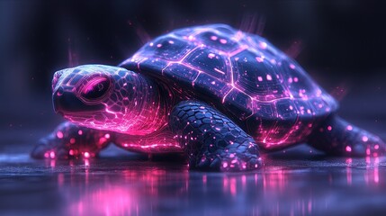Neon Turtle: A Digital Masterpiece