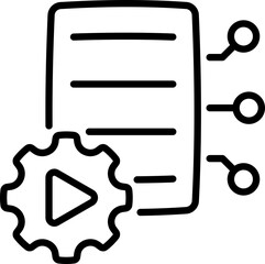 Automation process icon - Editable Stroke SVG, fully scalable.