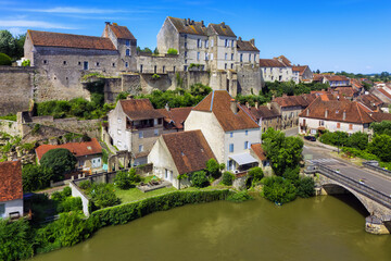 Pesmes Old town in Franche-Comte region, France