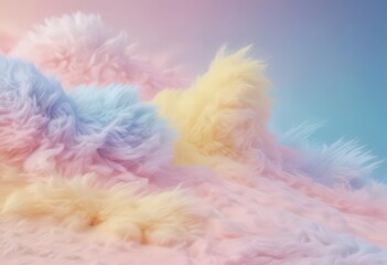 Fototapeta premium Pastel dream, soft pink, blue, yellow gradient, fuzzy texture, soft, serene, image