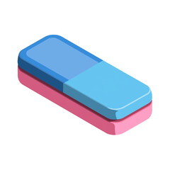 Eraser on the Table: A colorful and clean studio shot captures a vibrant and simple eraser. The smooth textures and contrasting hues of this stationary item.