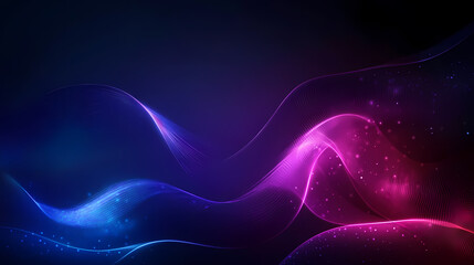 Obraz premium Dynamic Neon Wave Abstract Background