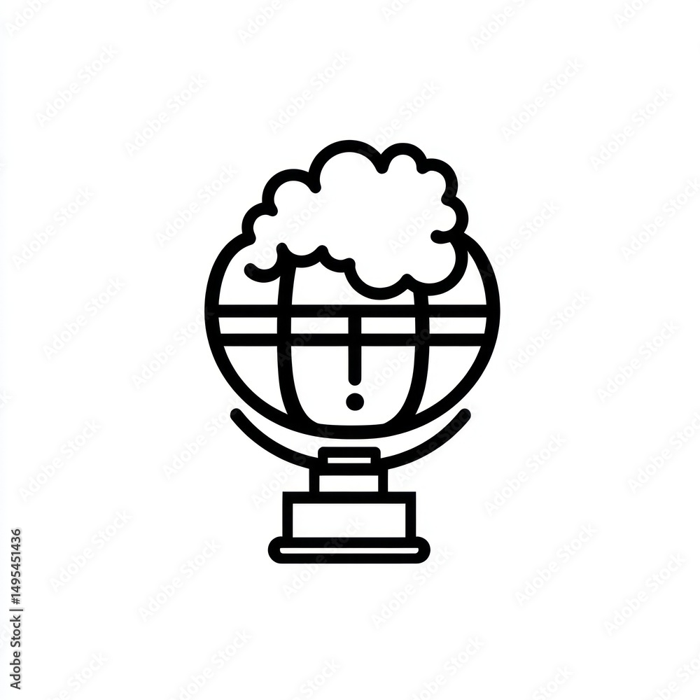 Aufkleber global cloud computing, data security, server