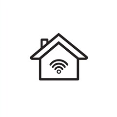 Fototapeta premium Smart home wifi connection; digital illustration