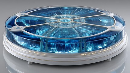 Sci-fi inspired solar disk with electricity high resolution picture