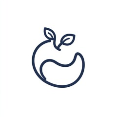 Fototapeta premium Growing fruit, healthy food, nature, farm, logo design