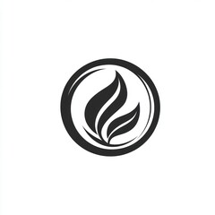 Fototapeta premium Eco-friendly leaves logo design, white background, corporate identity