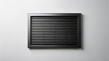 A sleek, rectangular ventilation grille, seamlessly integrated into a minimalist wall design, offers efficient air circulation and a modern aesthetic