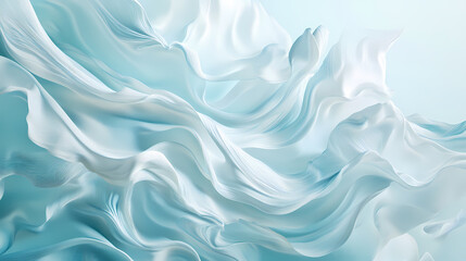 Obraz premium Fluid Flowing Light Blue Fabric Texture