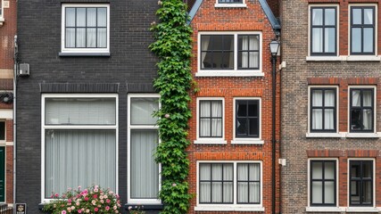 Fototapeta premium Classic Dutch Architecture - Amsterdam Homes