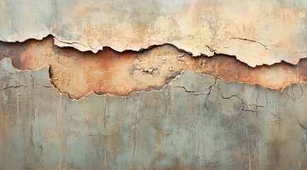 Textured wall with peeling paint