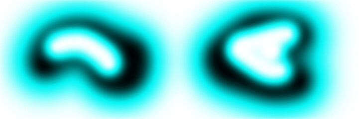 grey, dark turquoise neon glowing color effect on transparent background, graphic design overlay, gradient wavy 