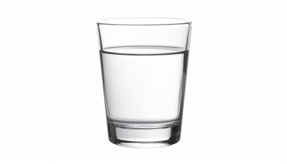 a glass of water isolated on a white transparent background PNG