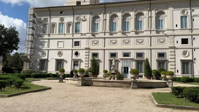 Galleria Borghese in Rome, a stunning art gallery housing masterpieces by Bernini, Caravaggio, and Raphael, set in the beautiful Borghese Gardens.

