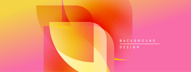 Abstract vibrant background. Gradient colors blend, creating dynamic visual effect. Modern design elements present smooth transitions.