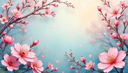 Delicate paisley with blossoming flowers, soft pastel shades, botanical, calm, ornament