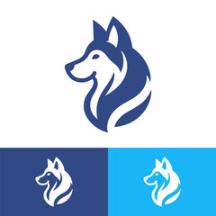 vector illustration of a dog logo design