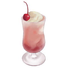 Strawberry cream soda