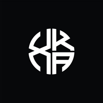 XKA logo XKA icon XKA monogram XKA letter minimalist Circle flat Unique modern abstract logo design.
