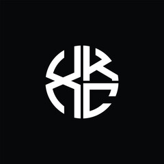 XKC logo XKC icon XKC monogram XKC letter minimalist Circle flat Unique modern abstract logo design.