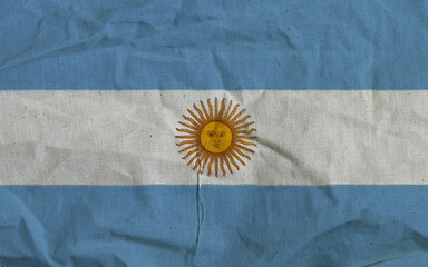 waving colorful national flag of Argentina