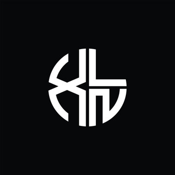 XLN logo XLN icon XLN monogram XLN letter minimalist Circle flat Unique modern abstract logo design.