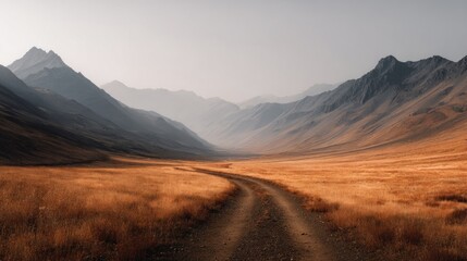 Serene Mountain Road: A Journey Through Autumnal Landscapes