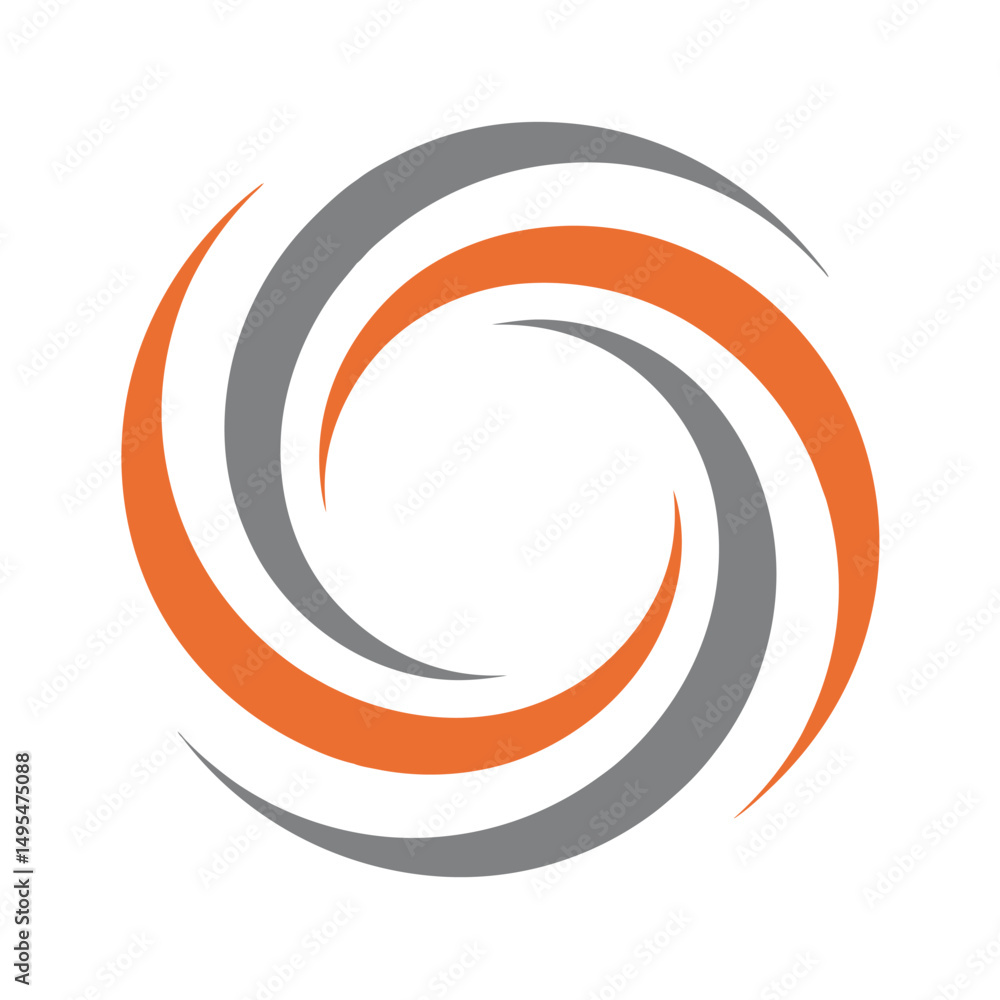Poster abstract swirl logo vector design minimal concept.