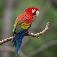 Scarlet Macaw Stunning Bird Photo