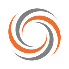 Fototapeta premium Abstract Swirl Logo Vector Design Minimal Concept.