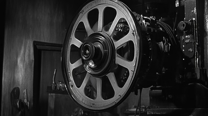 Obraz premium Vintage film projector close-up