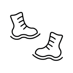 boots print trail mark vector art icons