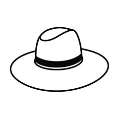 black hat isolated on white