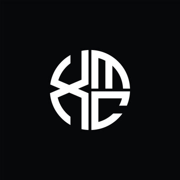 XMC logo XMC icon XMC monogram XMC letter minimalist Circle flat Unique modern abstract logo design.