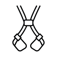 rock climbing harness vector art icon