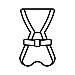  rock climbing harness vector art icons.