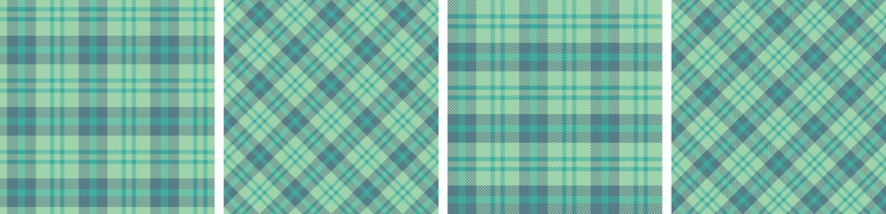 Plaid pattern set seamless tartan check plaid for skirt, tablecloth, blanket, duvet cover, or other modern fashion print.