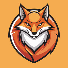 Obraz premium red fox vector illustration