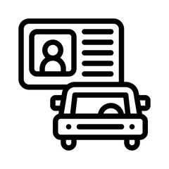 driver license line icon