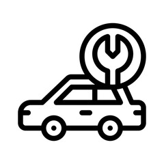 car damage line icon
