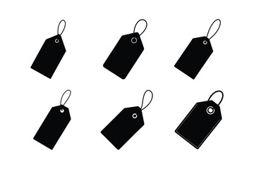 Sale label icon Silhouette Vector bundle  illustration, Sale label  tag Silhouette 