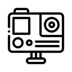 action camera line icon