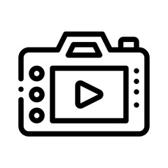 camera line icon
