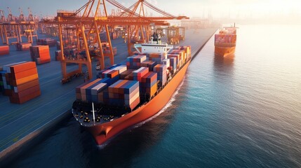 Container Ships at Port: Global Trade and Maritime Logistics