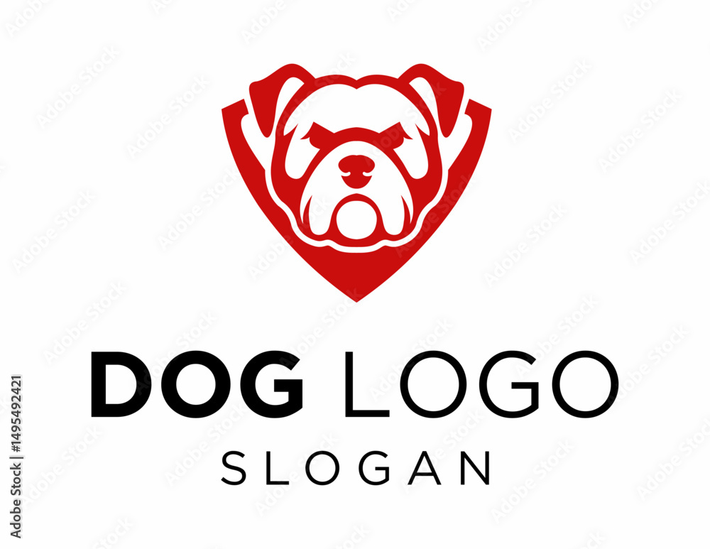 Poster logo about dog on a white background. created using the coreldraw application.